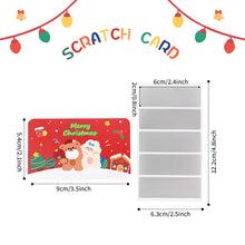 Load image into Gallery viewer, 20Pcs Christmas Reward Scratch Card Film Coated Stickers Scratch Off Labels Xmas Stickers DIY Children's Redemption Vouchers
