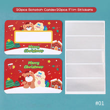 Load image into Gallery viewer, 20Pcs Christmas Reward Scratch Card Film Coated Stickers Scratch Off Labels Xmas Stickers DIY Children's Redemption Vouchers
