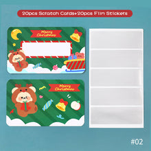 Load image into Gallery viewer, 20Pcs Christmas Reward Scratch Card Film Coated Stickers Scratch Off Labels Xmas Stickers DIY Children's Redemption Vouchers
