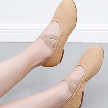 Load image into Gallery viewer, Girls Ballet Shoes Kids Dance Slippers Professional Cowhide Soft Sole Ballet Dance Girls Female Ballet Yoga Gym Dance Shoes
