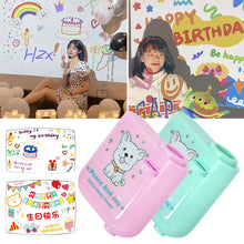 Load image into Gallery viewer, Ins Happy Birthday Photograph Background Projection Lamp Projector Photo Prop Creative Birthday Cake Cute Photograph Birthday Party Supplies
