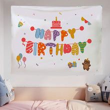 Load image into Gallery viewer, Ins Hanging Cloth Party Background Happy Birthday Tapestry Decor Cloth Children Room Wall Cute Tapestry Home Decor Photo Props 100*70cm
