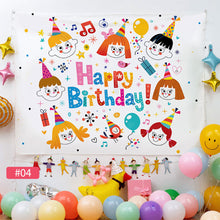 Load image into Gallery viewer, Ins Hanging Cloth Party Background Happy Birthday Tapestry Decor Cloth Children Room Wall Cute Tapestry Home Decor Photo Props 100*70cm
