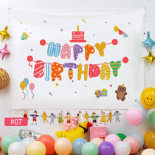 Load image into Gallery viewer, Ins Hanging Cloth Party Background Happy Birthday Tapestry Decor Cloth Children Room Wall Cute Tapestry Home Decor Photo Props 100*70cm

