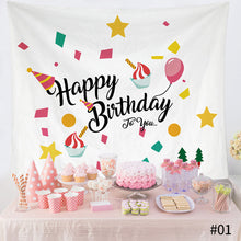 Load image into Gallery viewer, Ins Hanging Cloth Party Background Happy Birthday Tapestry Decor Cloth Children Room Wall Cute Tapestry Home Decor Photo Props 95*75cm
