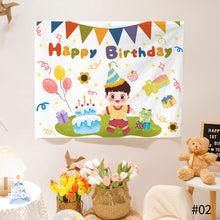 Load image into Gallery viewer, Ins Hanging Cloth Party Background Happy Birthday Tapestry Decor Cloth Children Room Wall Cute Tapestry Home Decor Photo Props 95*75cm
