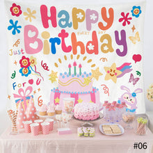 Load image into Gallery viewer, Ins Hanging Cloth Party Background Happy Birthday Tapestry Decor Cloth Children Room Wall Cute Tapestry Home Decor Photo Props 95*75cm
