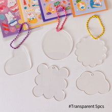 Load image into Gallery viewer, Cute Guka Sticker Gradient Glitter DIY Keychain Transparent Acrylic Decoration Pendant Keychain Badge Kawaii Stationery Accessories
