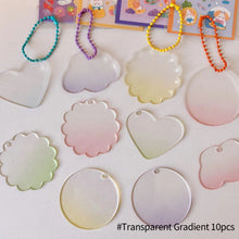 Load image into Gallery viewer, Cute Guka Sticker Gradient Glitter DIY Keychain Transparent Acrylic Decoration Pendant Keychain Badge Kawaii Stationery Accessories
