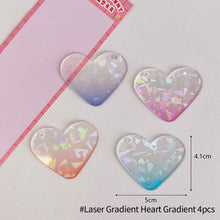 Load image into Gallery viewer, Cute Guka Sticker Gradient Glitter DIY Keychain Transparent Acrylic Decoration Pendant Keychain Badge Kawaii Stationery Accessories
