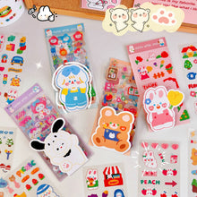 Load image into Gallery viewer, Korean Style Personality Hand Account Cute Cartoon Laser Waterproof Stickers Guka DIY Material Girls Children's Toys Kawaii Gift
