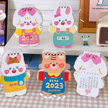 Load image into Gallery viewer, 2022 Kawaii Desk Calendar Creative Mini Calendar Cute Cartoon Desktop Ornaments Animal Daily Schedule Table Planner Yearly Agenda Organizer Decor
