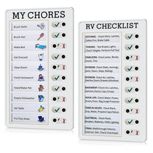 Load image into Gallery viewer, Hanging Memo Daily Task Planning Board Blank RV Chores Checklist Board Elder Care My Chores Plastic Task Board Wall Decoration
