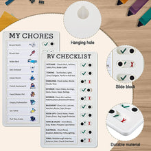 Load image into Gallery viewer, Hanging Memo Daily Task Planning Board Blank RV Chores Checklist Board Elder Care My Chores Plastic Task Board Wall Decoration
