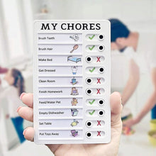 Load image into Gallery viewer, Hanging Memo Daily Task Planning Board Blank RV Chores Checklist Board Elder Care My Chores Plastic Task Board Wall Decoration
