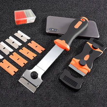 Load image into Gallery viewer, Double-Sided Scraper Car Window Blade Knife Cleaner Ceramic Glass Sticker Glue Cleaner Remover Automotive Film Ceramic Tool
