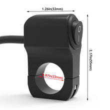 Load image into Gallery viewer, 7/8in Aluminum Alloy Motorcycle Handlebar Headlight Switch Three-position Waterproof Switch 12V Fog Spotlight Retro Switch
