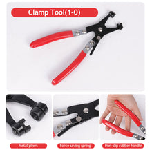 Load image into Gallery viewer, Flexible Car Tube Clamp Long Automotive Hose Clamp Pliers Straight Throat Tube Bundle Clamp Removal Tool Straight Handle Plier
