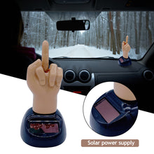 Load image into Gallery viewer, Car Accessories Finger Solar Powered Shaking Car Ornament Dashboard Decoration Bobbling Toy Desk Home Decor Office Ornament
