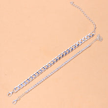 Load image into Gallery viewer, Fashion Rhinestone Chain Women's Anklets Silver Gold Chain Luxury Double-deck Leg Ankle Chain Accessories Wedding Party Jewelry
