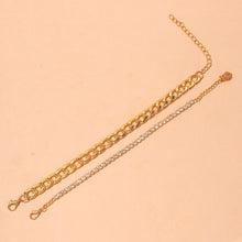 Load image into Gallery viewer, Fashion Rhinestone Chain Women's Anklets Silver Gold Chain Luxury Double-deck Leg Ankle Chain Accessories Wedding Party Jewelry

