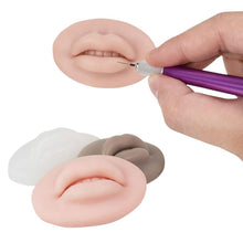 Load image into Gallery viewer, Silicone 5D Microblading Reusable Embroidery Practice Model Lips Solid Lip Block for Beginner Training Tattoo Permanent Makeup

