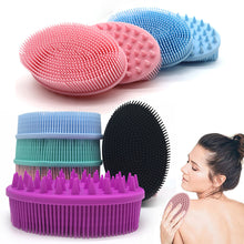 Load image into Gallery viewer, Silicone Double-sided Shampoo Bath Brush Exfoliating Skin Fit Baby Training Tactile Brush Soft Hair Massage Shampoo Bath Brush
