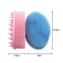 Load image into Gallery viewer, Silicone Double-sided Shampoo Bath Brush Exfoliating Skin Fit Baby Training Tactile Brush Soft Hair Massage Shampoo Bath Brush
