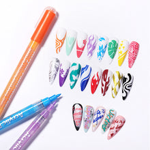 Load image into Gallery viewer, 3D Nail Paint Pen Graffiti Painting Pen Multicolored DIY Nail Pen Manicure Draw Paint Pen Nail Art Accessories
