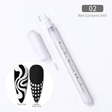 Load image into Gallery viewer, 3D Nail Paint Pen Graffiti Painting Pen Multicolored DIY Nail Pen Manicure Draw Paint Pen Nail Art Accessories
