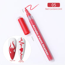 Load image into Gallery viewer, 3D Nail Paint Pen Graffiti Painting Pen Multicolored DIY Nail Pen Manicure Draw Paint Pen Nail Art Accessories
