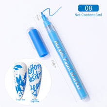 Load image into Gallery viewer, 3D Nail Paint Pen Graffiti Painting Pen Multicolored DIY Nail Pen Manicure Draw Paint Pen Nail Art Accessories
