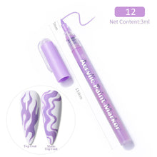 Load image into Gallery viewer, 3D Nail Paint Pen Graffiti Painting Pen Multicolored DIY Nail Pen Manicure Draw Paint Pen Nail Art Accessories
