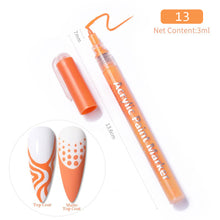 Load image into Gallery viewer, 3D Nail Paint Pen Graffiti Painting Pen Multicolored DIY Nail Pen Manicure Draw Paint Pen Nail Art Accessories
