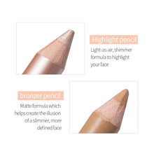 Load image into Gallery viewer, Double Head Pearlescent Highlighter Bronzer Pencil Lying Silkworm Pencil Long-lasting Waterproof Sweatproof Face Makeup Cosmetic

