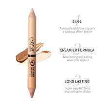 Load image into Gallery viewer, Double Head Pearlescent Highlighter Bronzer Pencil Lying Silkworm Pencil Long-lasting Waterproof Sweatproof Face Makeup Cosmetic
