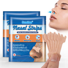Load image into Gallery viewer, 6pcs/pack Breathing Anti-snoring Nasal Patches Relieve Nasal Congestion Cold Rhinitis Snoring Nasal Strips Health Care
