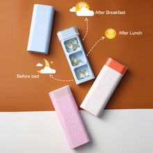 Load image into Gallery viewer, Portable 3 Grids Pill Box Plastic Mini Medicine Storage Box Waterproof Durable Travel Pill Case Medicine Box
