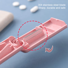 Load image into Gallery viewer, Portable Medicine Cutter Pill Box Durable Travel Tablet Storage Case Mini Plastic Medicine Box Medicine Container
