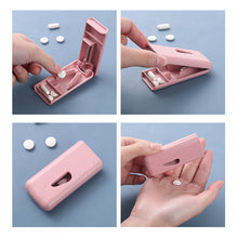 Load image into Gallery viewer, Portable Medicine Cutter Pill Box Durable Travel Tablet Storage Case Mini Plastic Medicine Box Medicine Container
