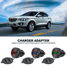 Load image into Gallery viewer, Aluminium USB Charger PD Dual QC 3.0 Quick Charger Adapter Waterproof Socket Motorcycles for Hella DIN Socket/BMW
