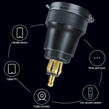 Load image into Gallery viewer, Aluminium USB Charger PD Dual QC 3.0 Quick Charger Adapter Waterproof Socket Motorcycles for Hella DIN Socket/BMW
