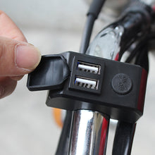 Load image into Gallery viewer, Motorcycle Dual USB Port Handlebar Charger 3A 12V To 5V Fast Charging Adapter Power Supply Socket

