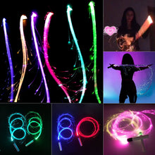 Load image into Gallery viewer, LED Fiber Optic Whip Dancing Whips Battery Powered Glowing Whip Sparkle Flow Light-up Whip Lighting Show For Party
