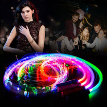 Load image into Gallery viewer, LED Fiber Optic Whip Dancing Whips Battery Powered Glowing Whip Sparkle Flow Light-up Whip Lighting Show For Party
