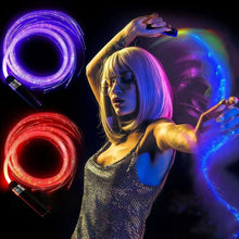 Load image into Gallery viewer, LED Fiber Optic Whip Dancing Whips USB Rechargeable Glowing Whip Sparkle Flow Light-up Whip Lighting Show For Party

