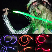 Load image into Gallery viewer, LED Fiber Optic Whip Dancing Whips USB Rechargeable Glowing Whip Sparkle Flow Light-up Whip Lighting Show For Party
