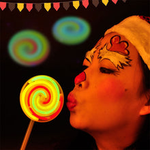 Load image into Gallery viewer, Luminous Lollipop Glow Stick Rotating Windmill Fluorescent Light Stick Photo Props Let's Glow Party Decor Kids Birthday Gift
