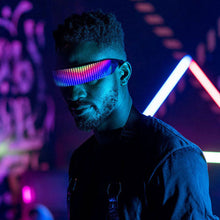 Load image into Gallery viewer, RGB Light Up LED Glasses Bluetooth APP Control Shining Glasses Carnival Costume Neon Glow Party Halloween Christmas Gift
