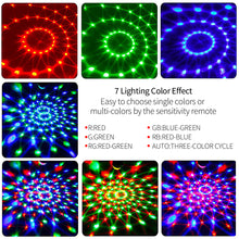 Load image into Gallery viewer, Sound Activated Rotating Disco Magic Ball Light DJ Party Lights RGB LED Stage Light Projector Lamp For KTV Car Bar Xmas Wedding Sound Party
